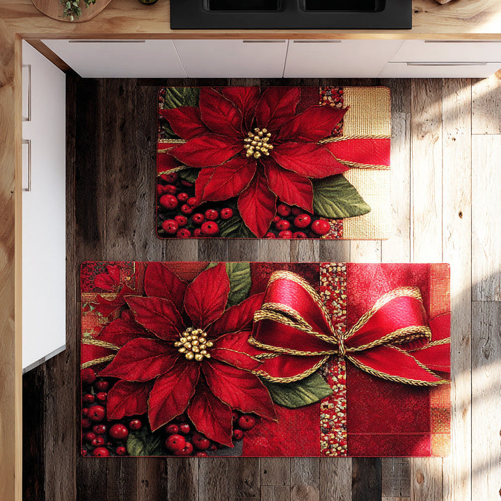 Warm Holiday Wishes Kitchen Area Rug