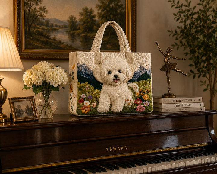 Quilted Tote Bag - Enchanted Dog