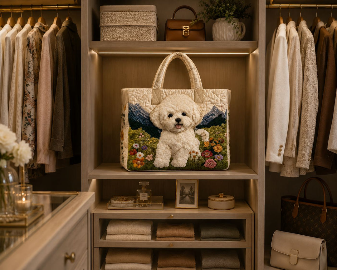 Quilted Tote Bag - Enchanted Dog