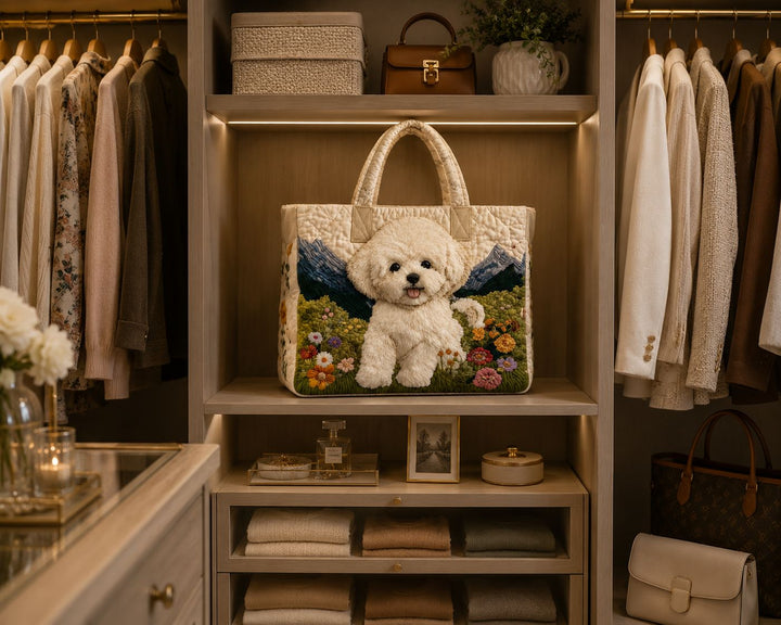 Quilted Tote Bag - Enchanted Dog