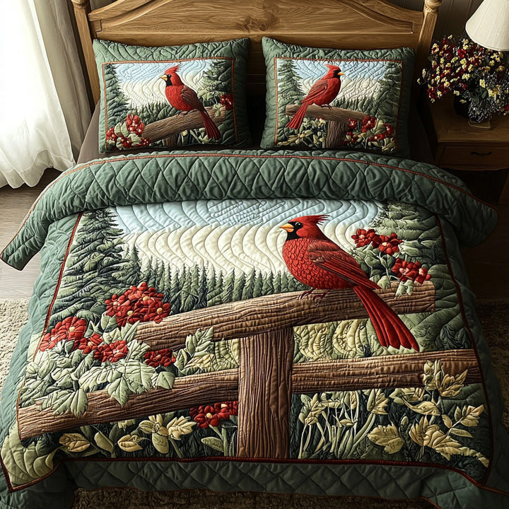 Cardinal 3-Piece Quilted Bedding Set