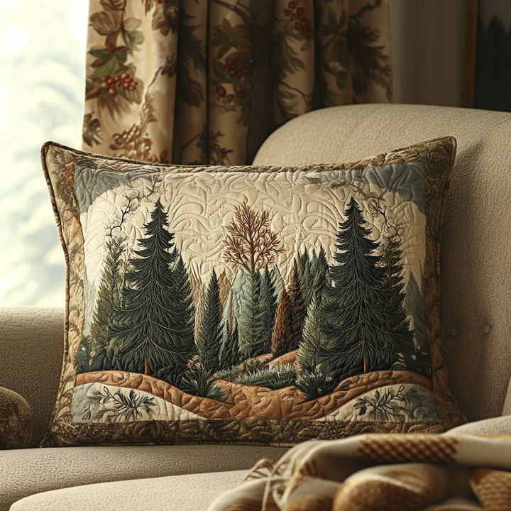 Whispering Trees Quilted Bedding Pillow Case