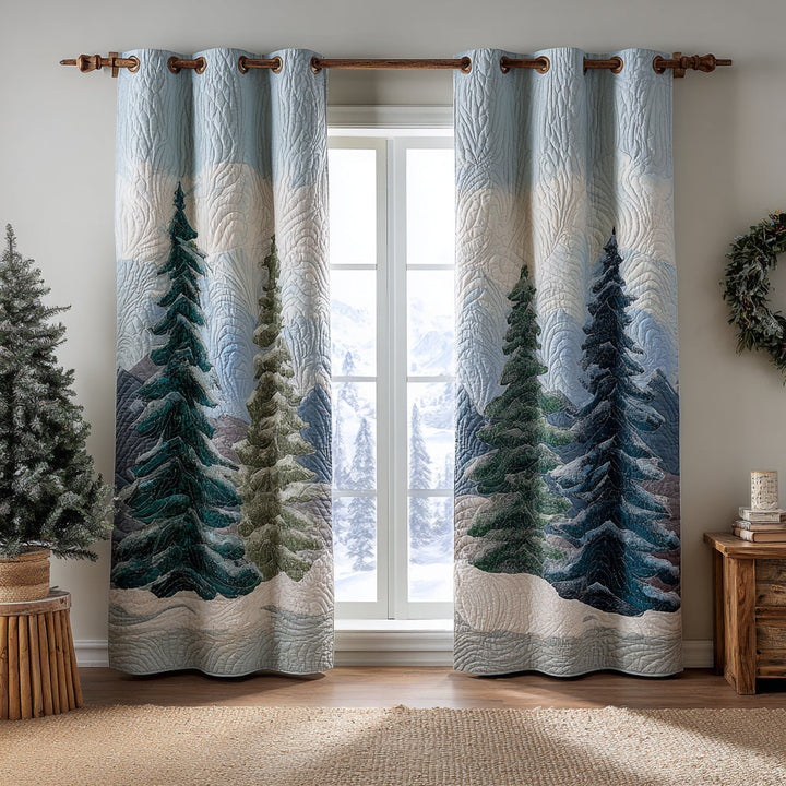 Whispering Leaves Quilted Curtains