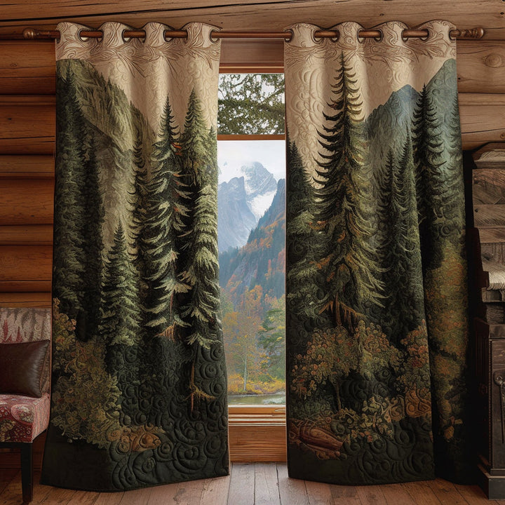 Whispering Pines Quilted Curtains