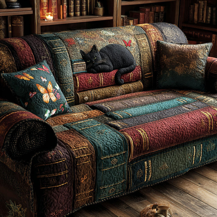 Whispering Tales Quilted Sofa Cover