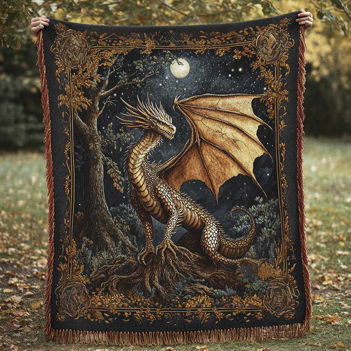 Whispers of the Wyrm Woven Sofa Blanket