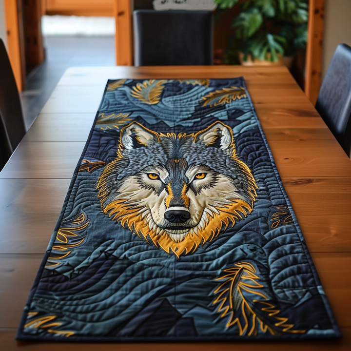 Wild Wolf Quilted Table Runner