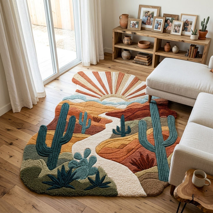 Wild Petal Custom Shape Area Rug