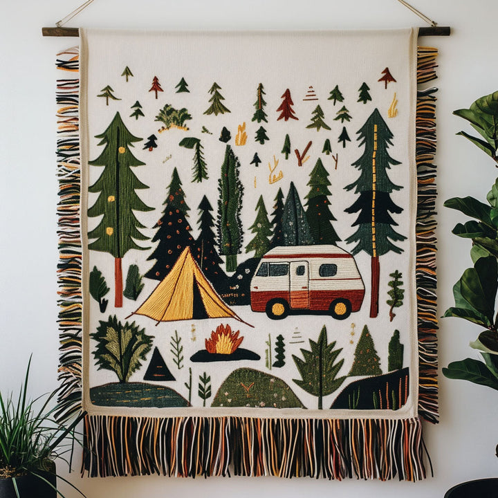 Wilderness Van Life Woven Sofa Blanket