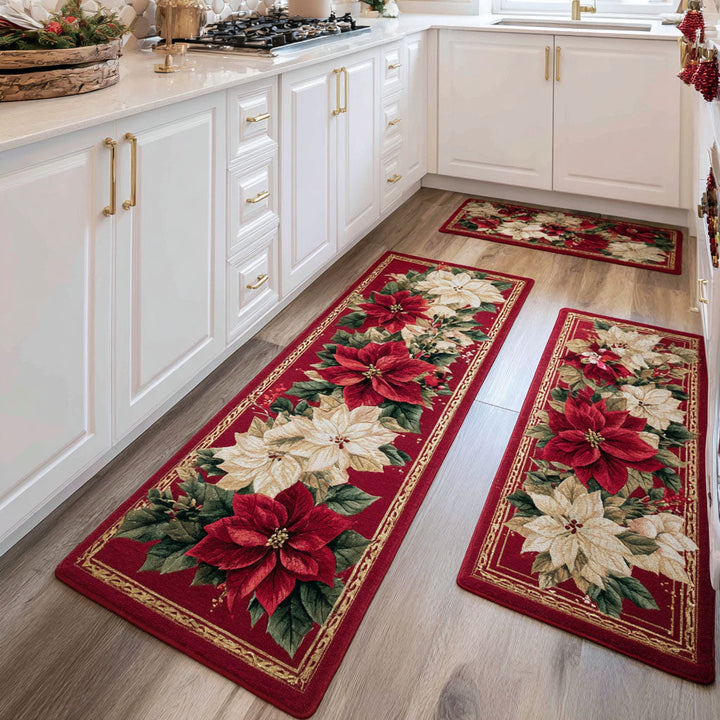 Winter Bloom Kitchen Area Rug