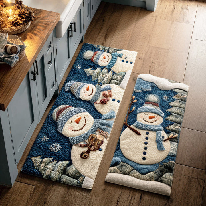 Winter Cheer Scene Kitchen Area Rug