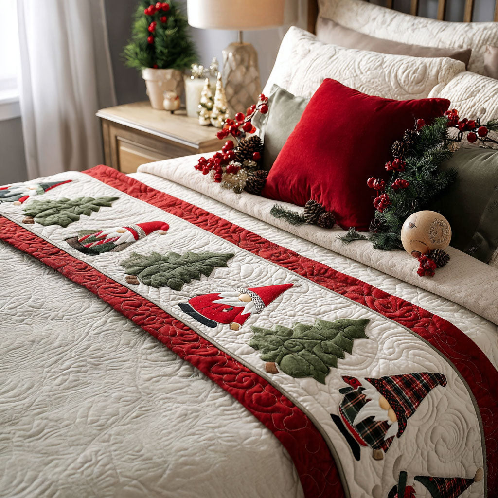 Christmas Quilted Bed Runner