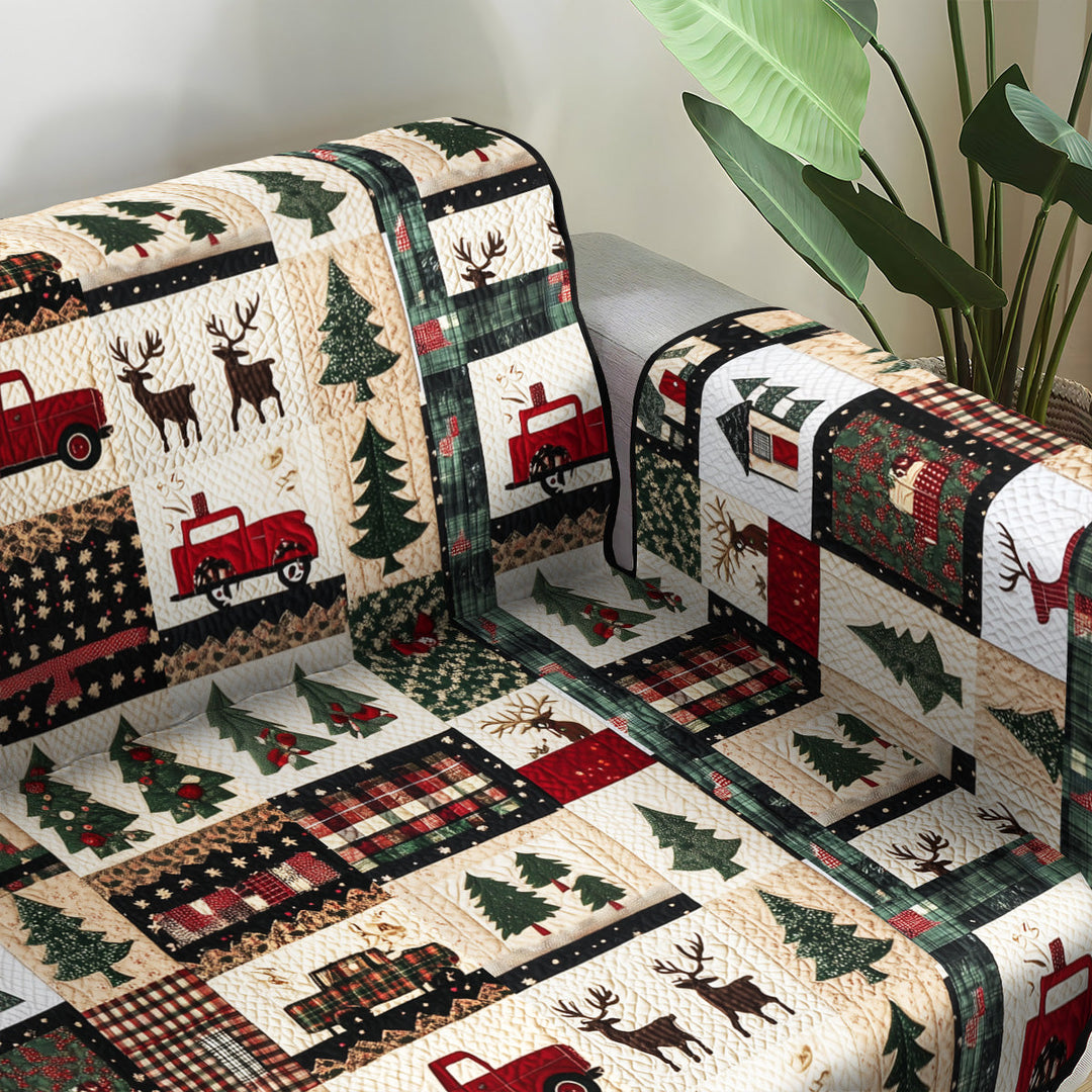 Winter Wonderland Quilted Sofa Cover