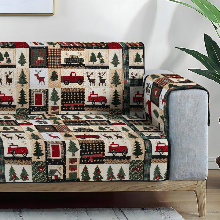 Winter Wonderland Quilted Sofa Cover