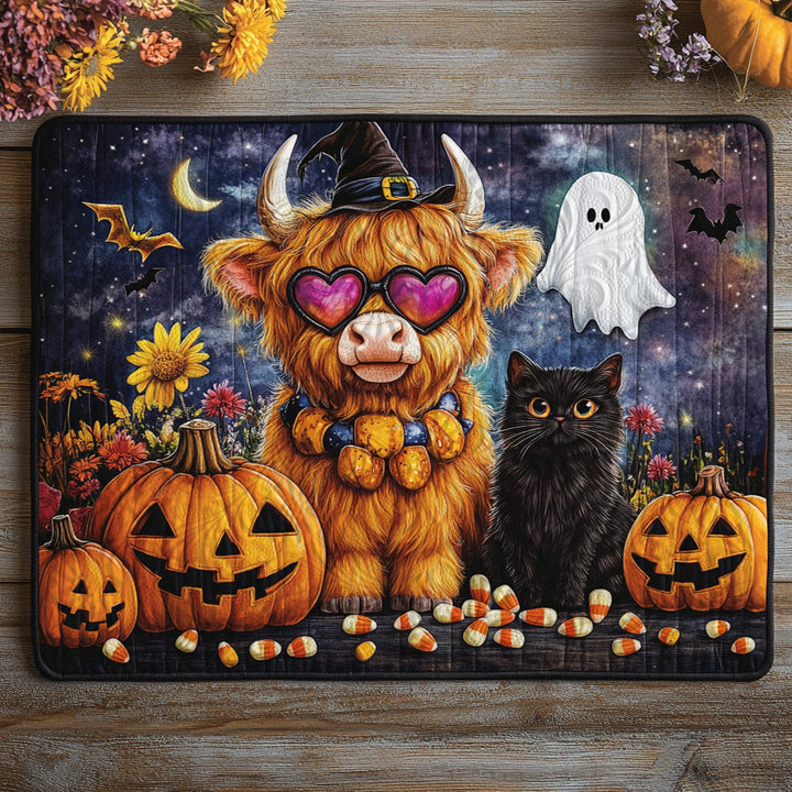 Witchy Cow Quilted Placemat