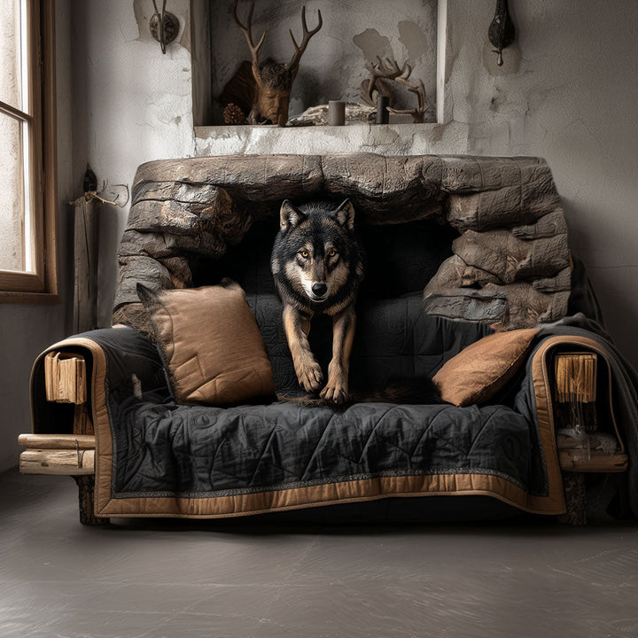 Wild Animal Quilted Sofa Cover