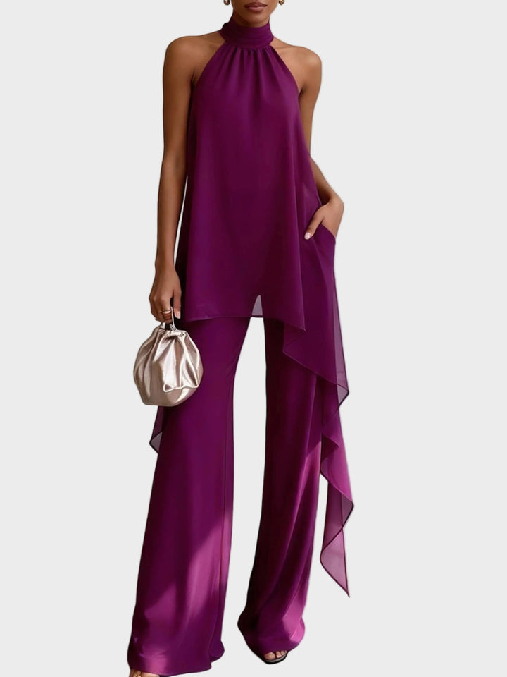 Viola - Elegant Halter Set with Pants