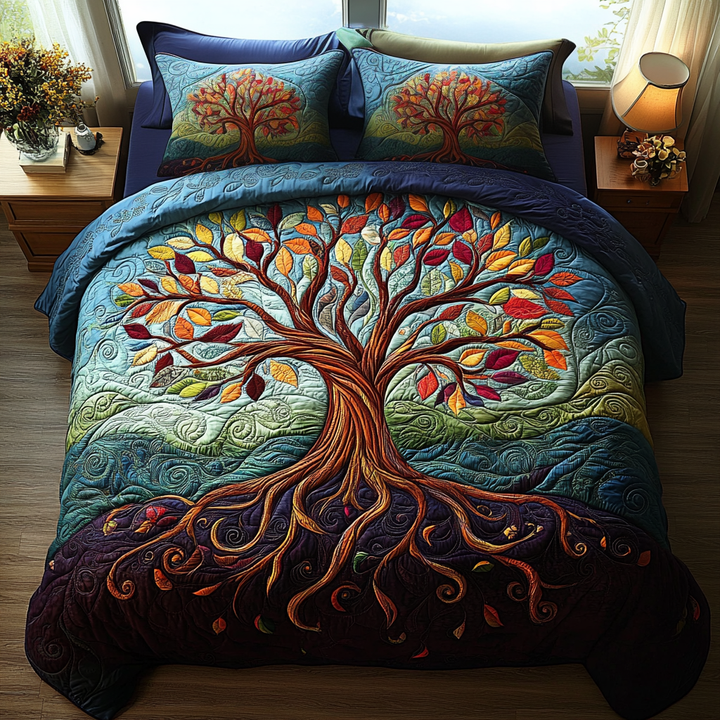 Woodland Spirit 3-Piece Quilted Bedding Set