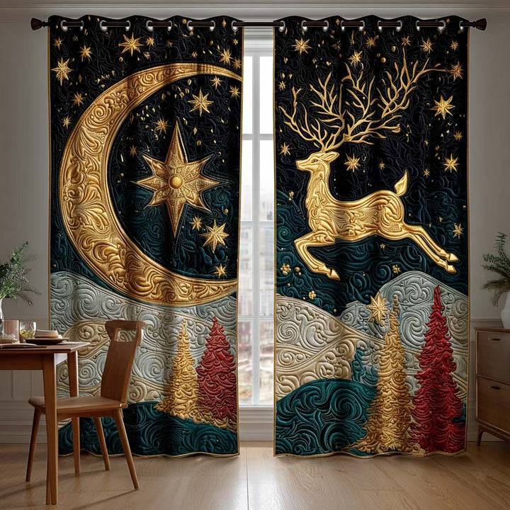 Xmas Eve Quilted Curtains