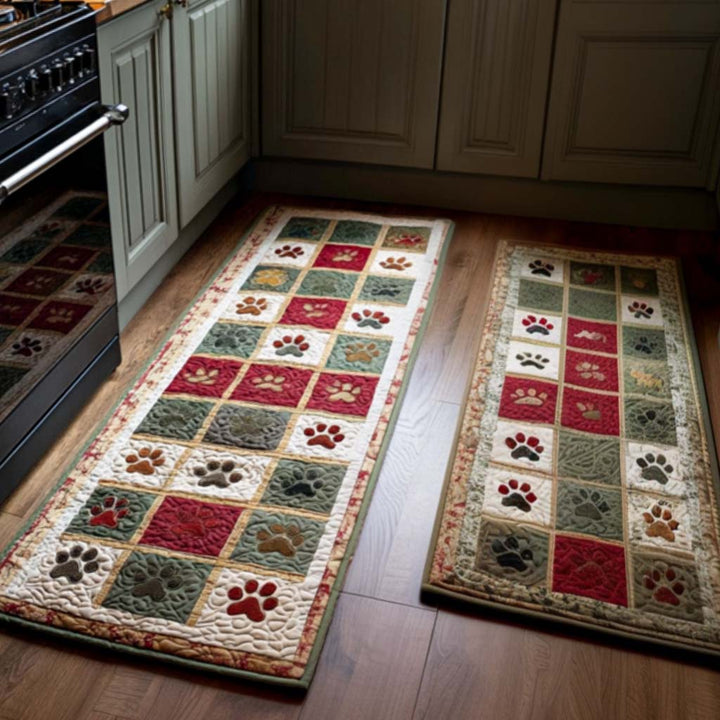 Xmas Paw Kitchen Area Rug