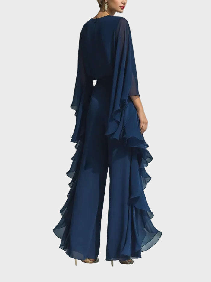 Aurora - Elegant Chiffon Set with Ruffles