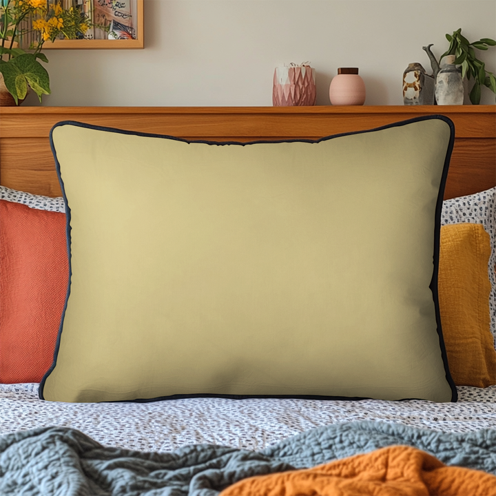 Yellow Quilted Bedding Pillow Case