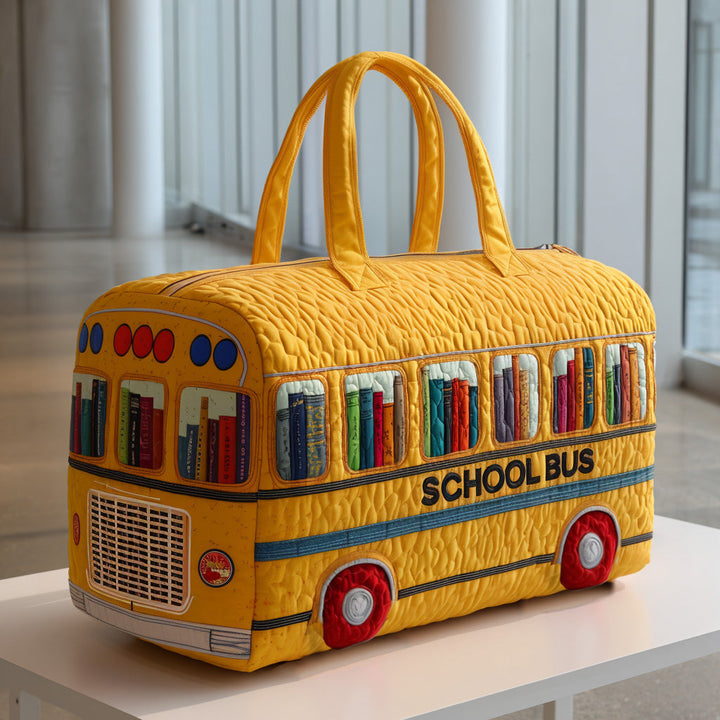 School Bus Quilted Duffle Bag