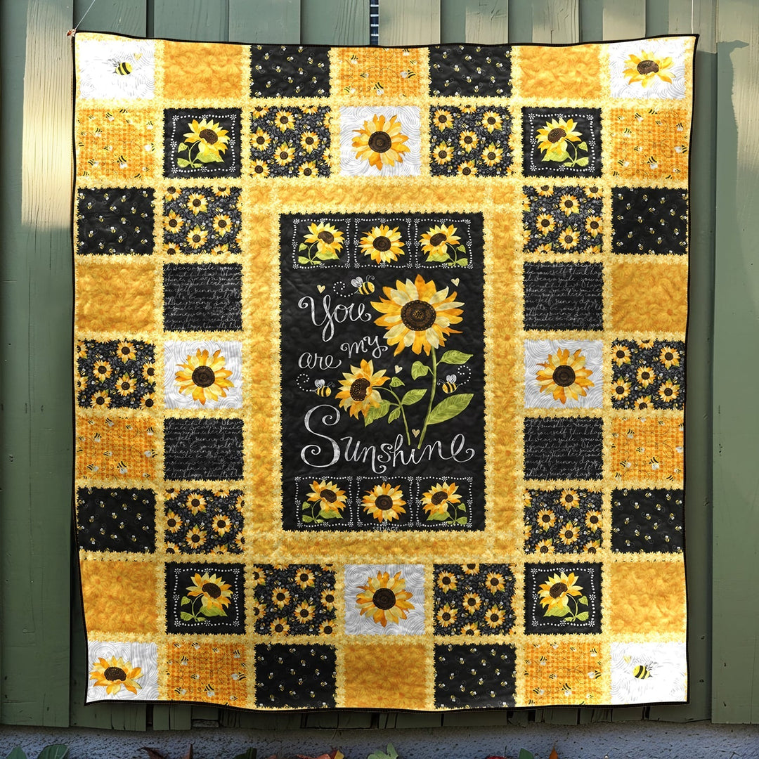 You Are My Sunshine Quilted Blanket
