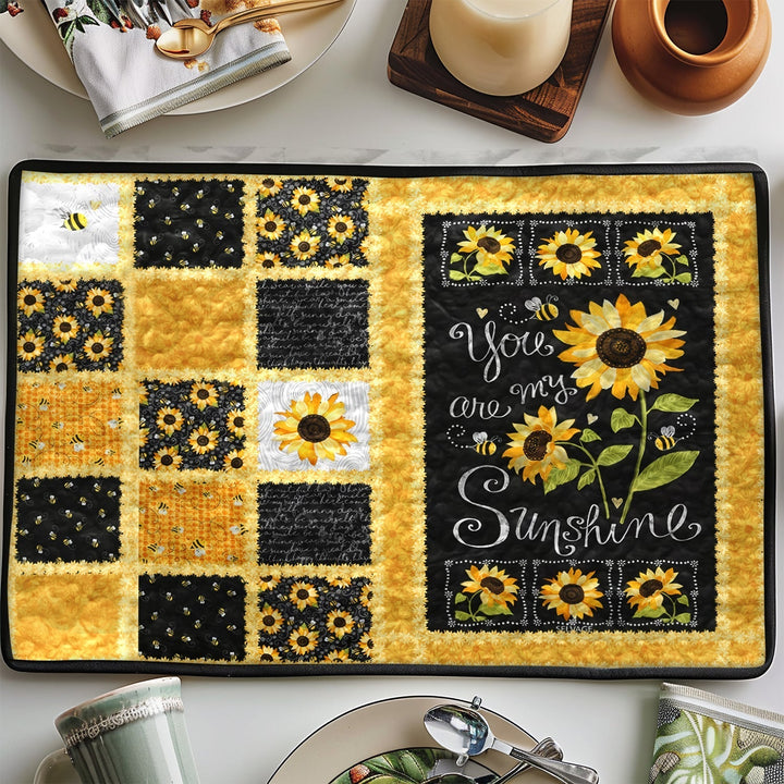 You Are My Sunshine Quilted Place Mat