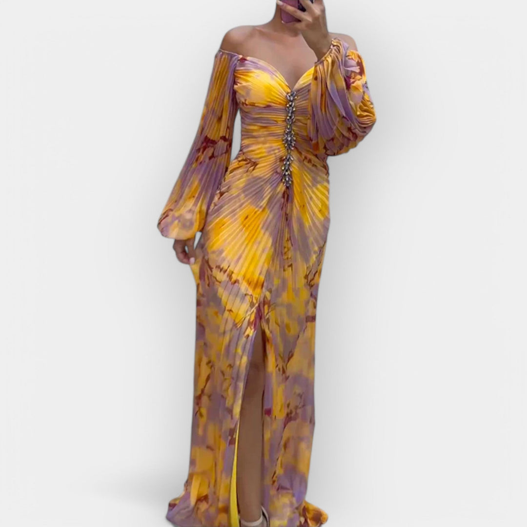 Dress with a slit