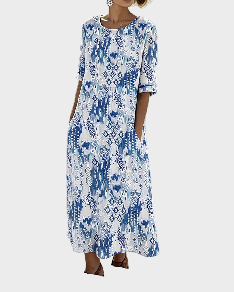 Emma - Loose and light floral midi dress