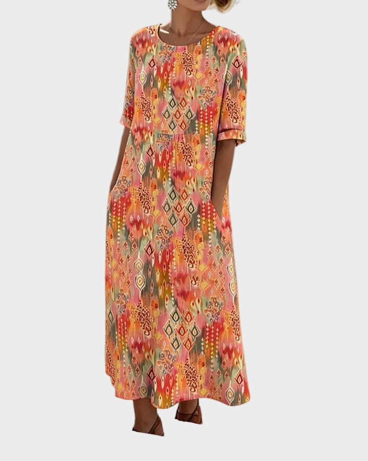 Emma - Loose and light floral midi dress