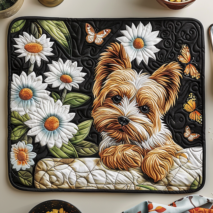 Yorkie Love Quilted Place Mat