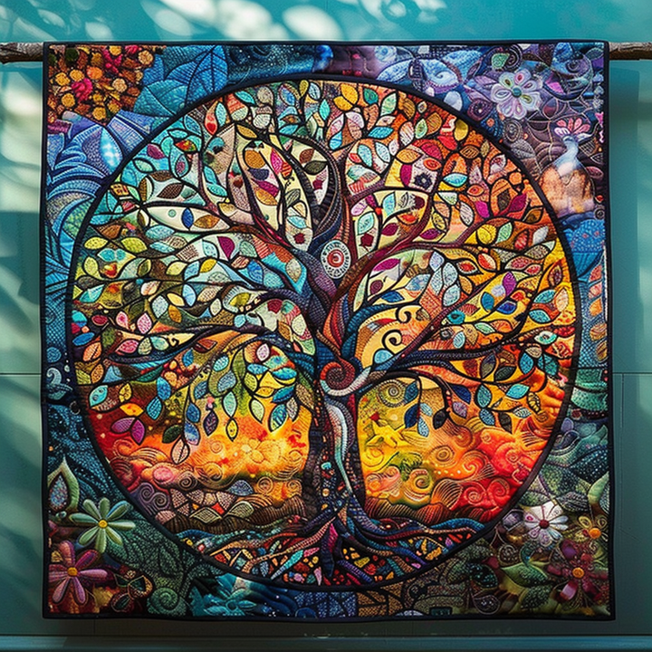 Autumn Arbor Quilted Blanket