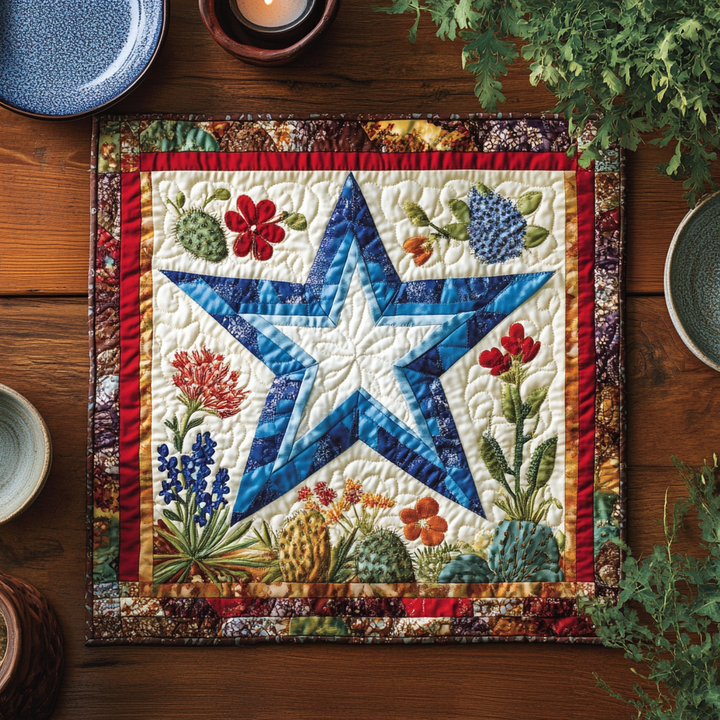 Bluebonnet Blooms Quilted Placemat