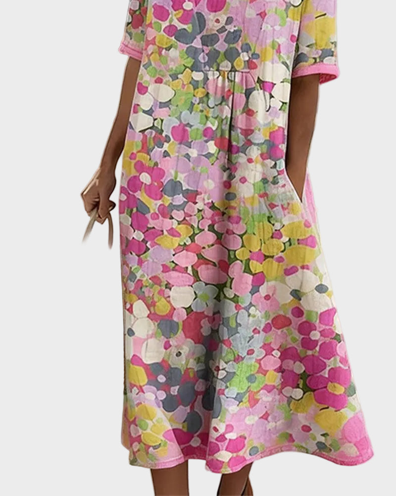 Elena - Loose and light floral midi dress