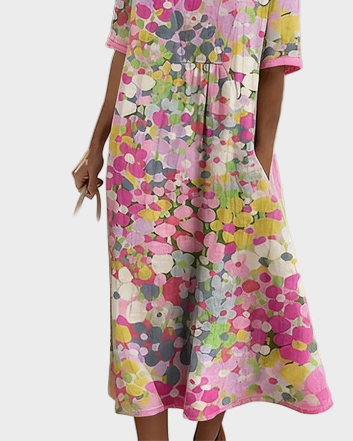 Elena - Loose and light floral midi dress