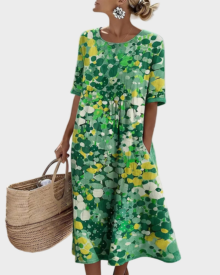 Elena - Loose and light floral midi dress