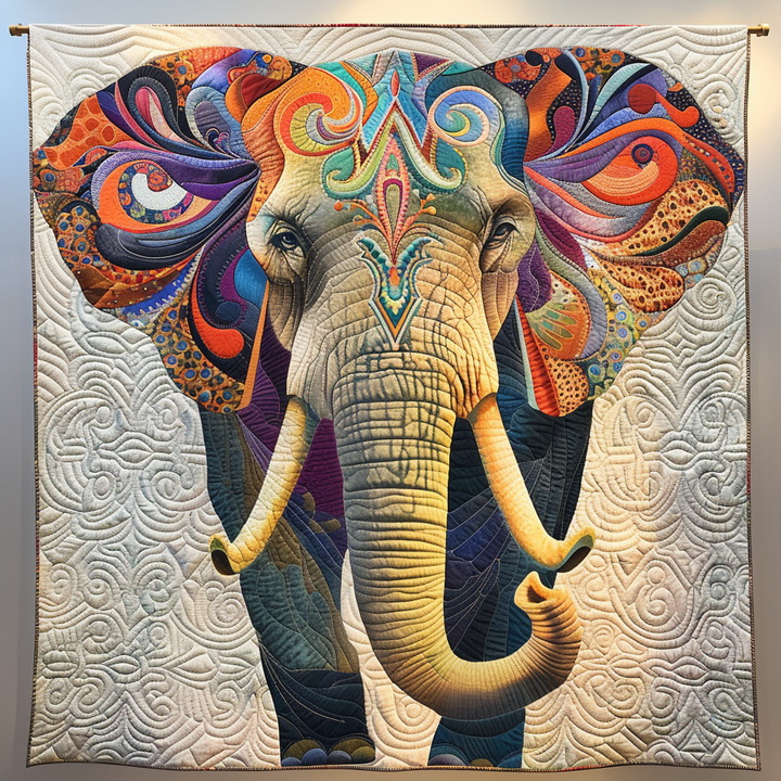 Elephant Parade Quilted Blanket