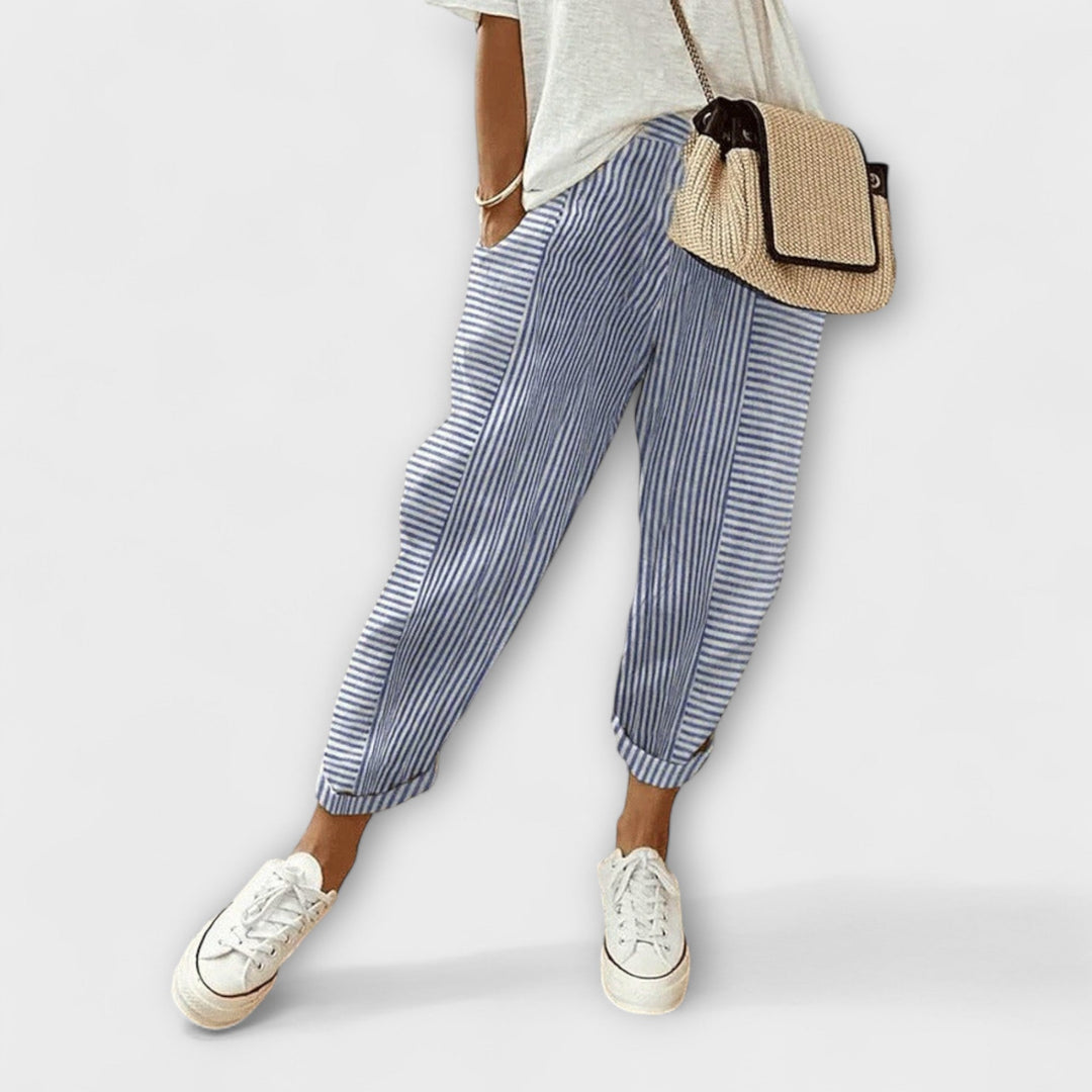 Sanne - Comfortable, ribbed trousers
