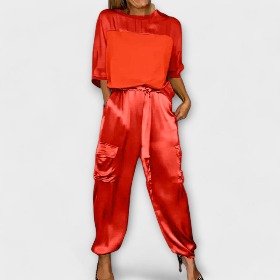 Margarida - Two-piece silk set