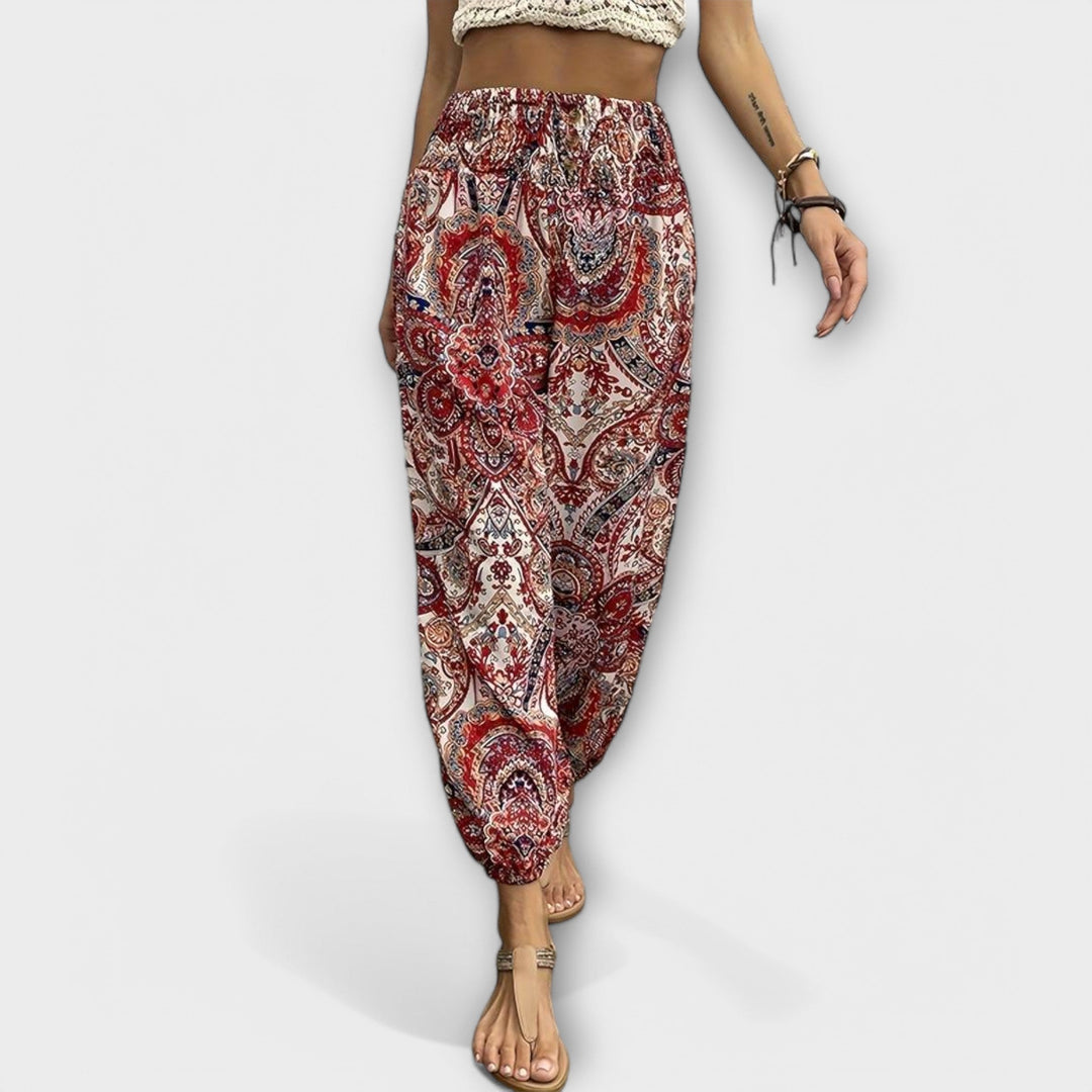 Scarlett - Trousers with an ethnic pattern