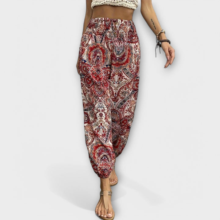 Scarlett - Trousers with an ethnic pattern
