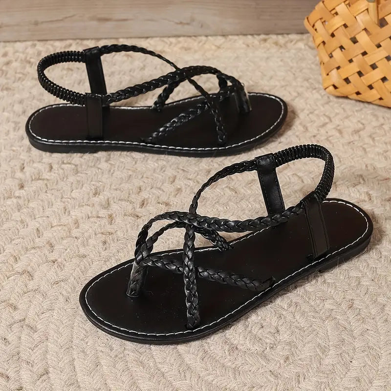 Orthopedic Sandals with Braided Straps for Women