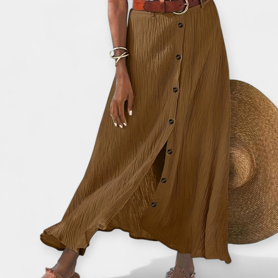 Klára - Semi-sheer midi skirt with a slit