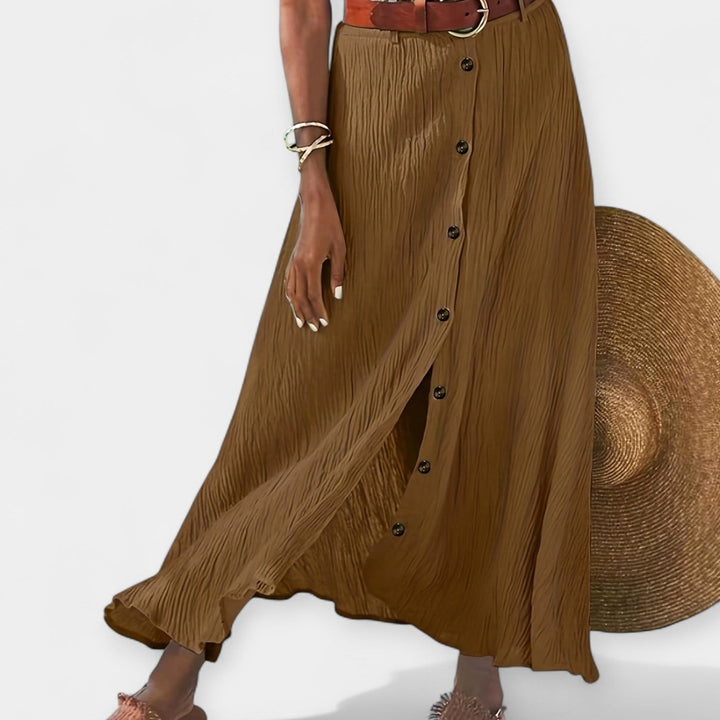 Klára - Semi-sheer midi skirt with a slit