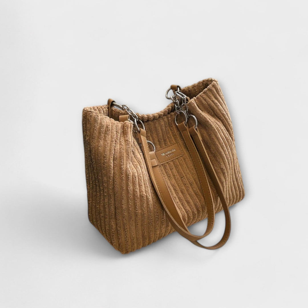Cecile. - Soft cord shoulder bag