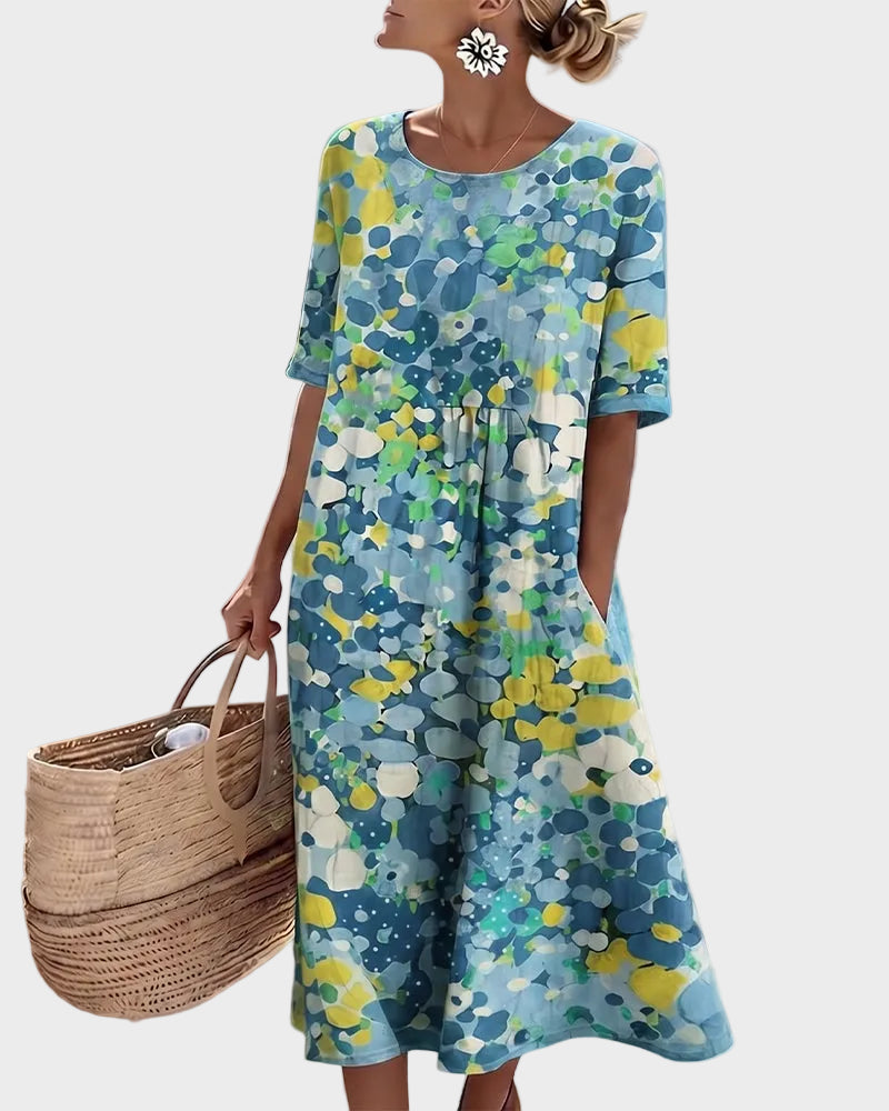 Elena - Loose and light floral midi dress