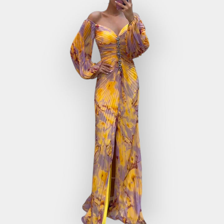 Dress with a slit