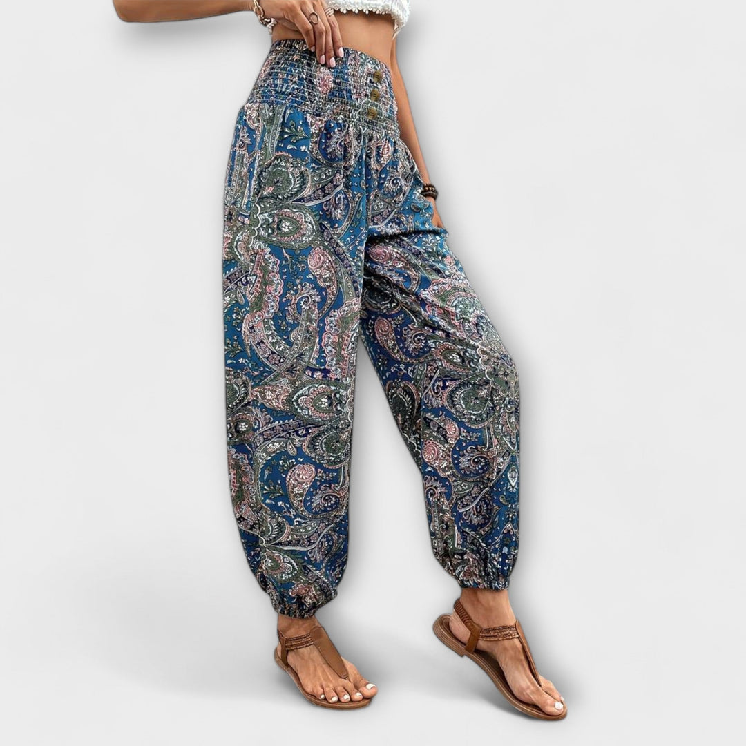 Scarlett - Trousers with an ethnic pattern
